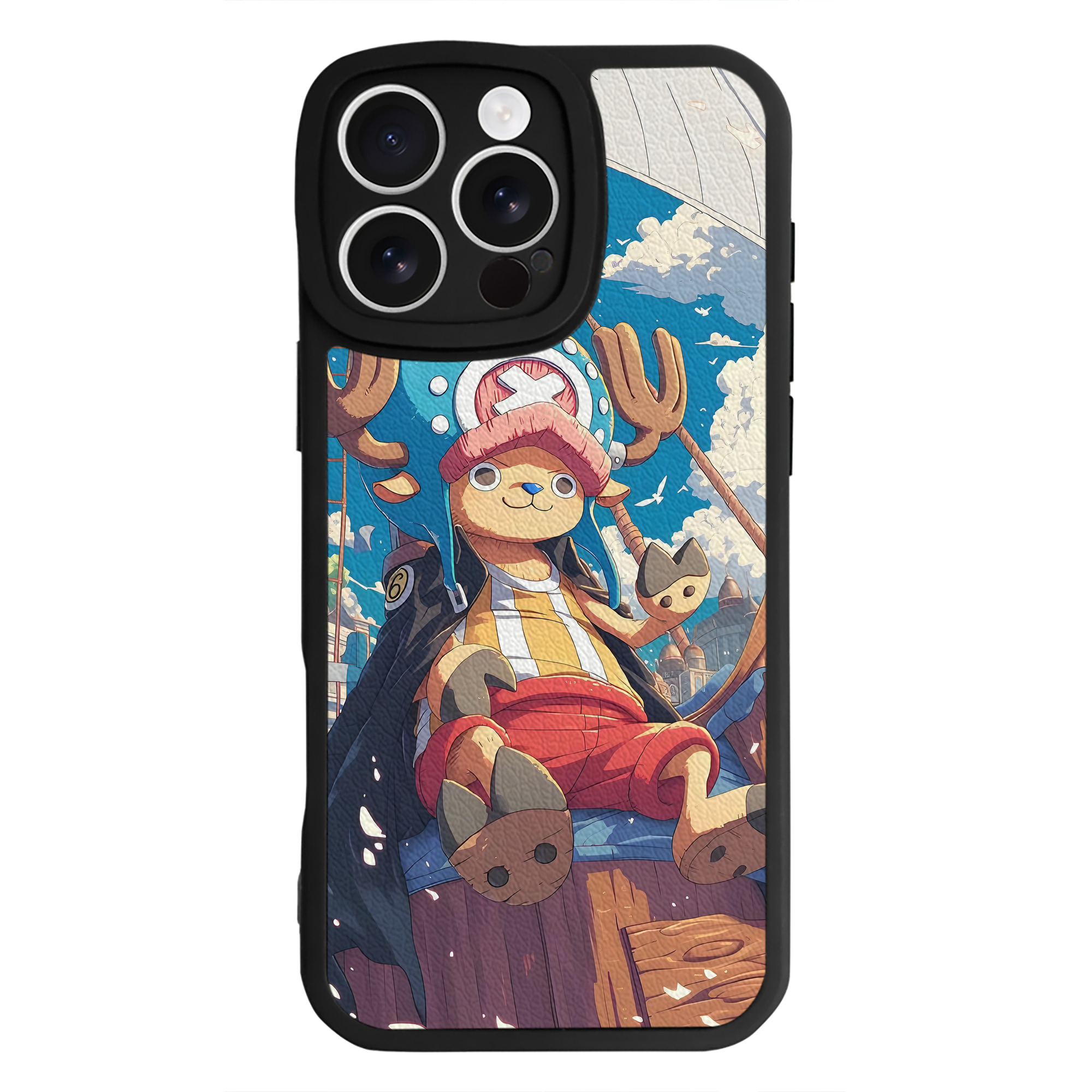 （画像用） ワンピース ONE PIECE 【iPhone 16シリーズ対応】シリコンスマホケース（レザー調） 材質：シリコン